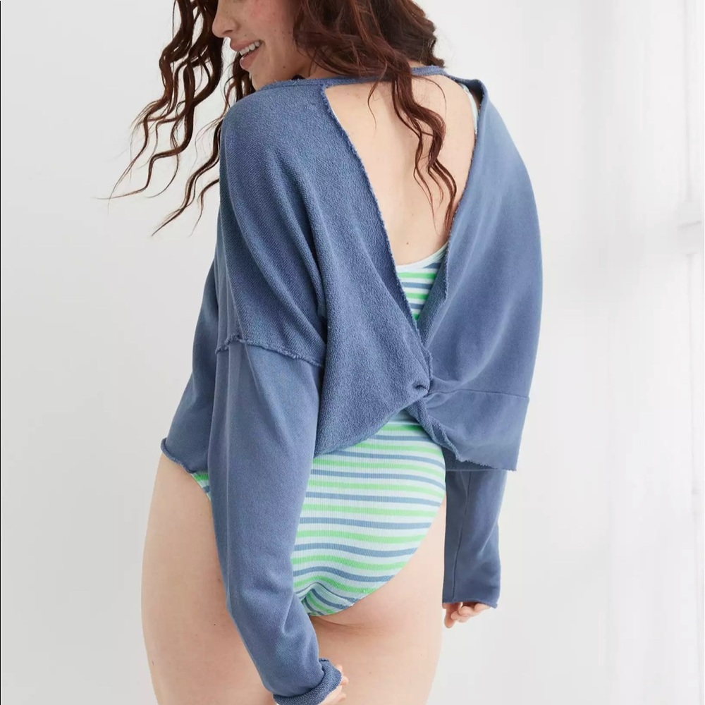 Open back sweatshirt